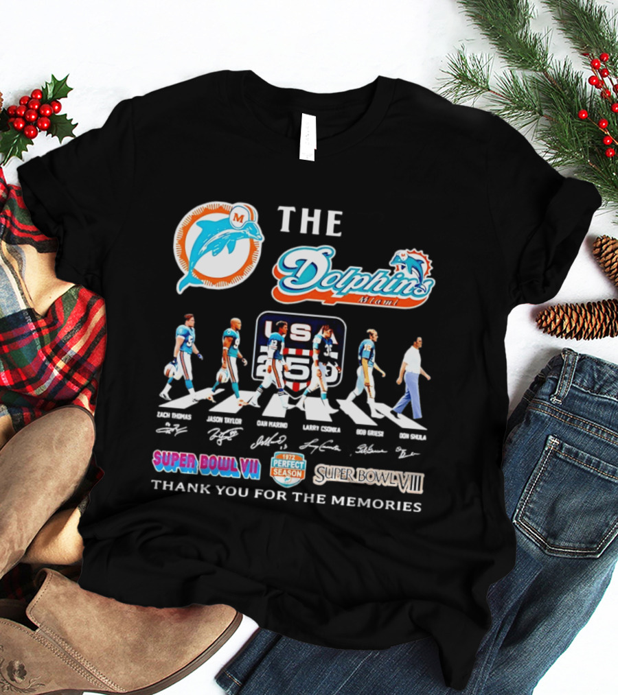 The Miami Dolphins' Greatest Legends Super Bowl Memories And Perfect Season Celebration T-Shirt