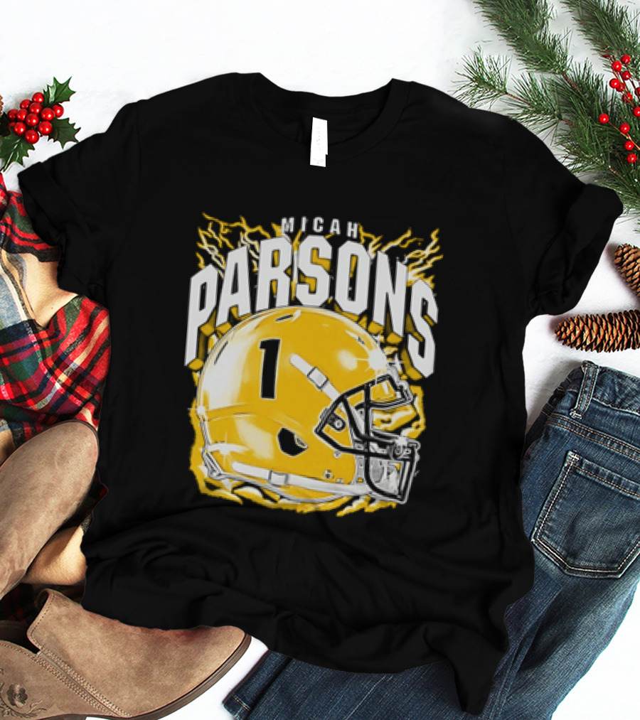 Micah Parsons 1 Helmet Green Bay Packers T-Shirt