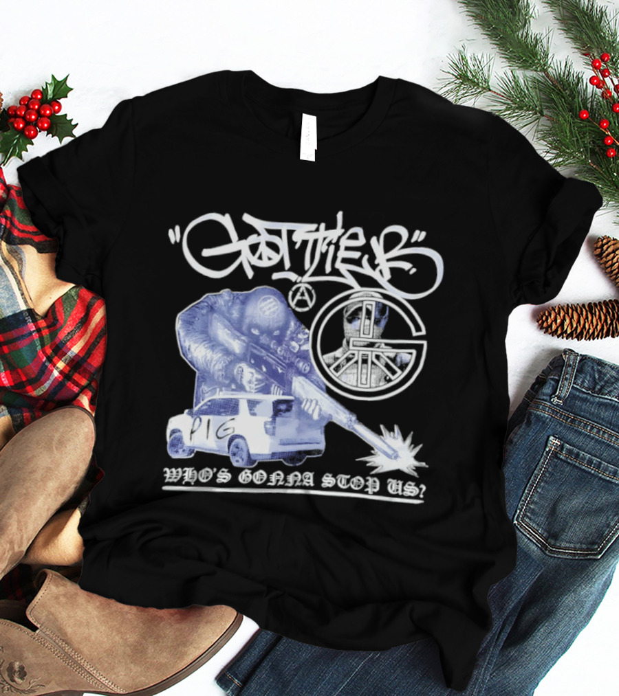 Gottlieb Anarchist Pig Who's Gonna Stop Us Tactical Graffiti T-Shirt