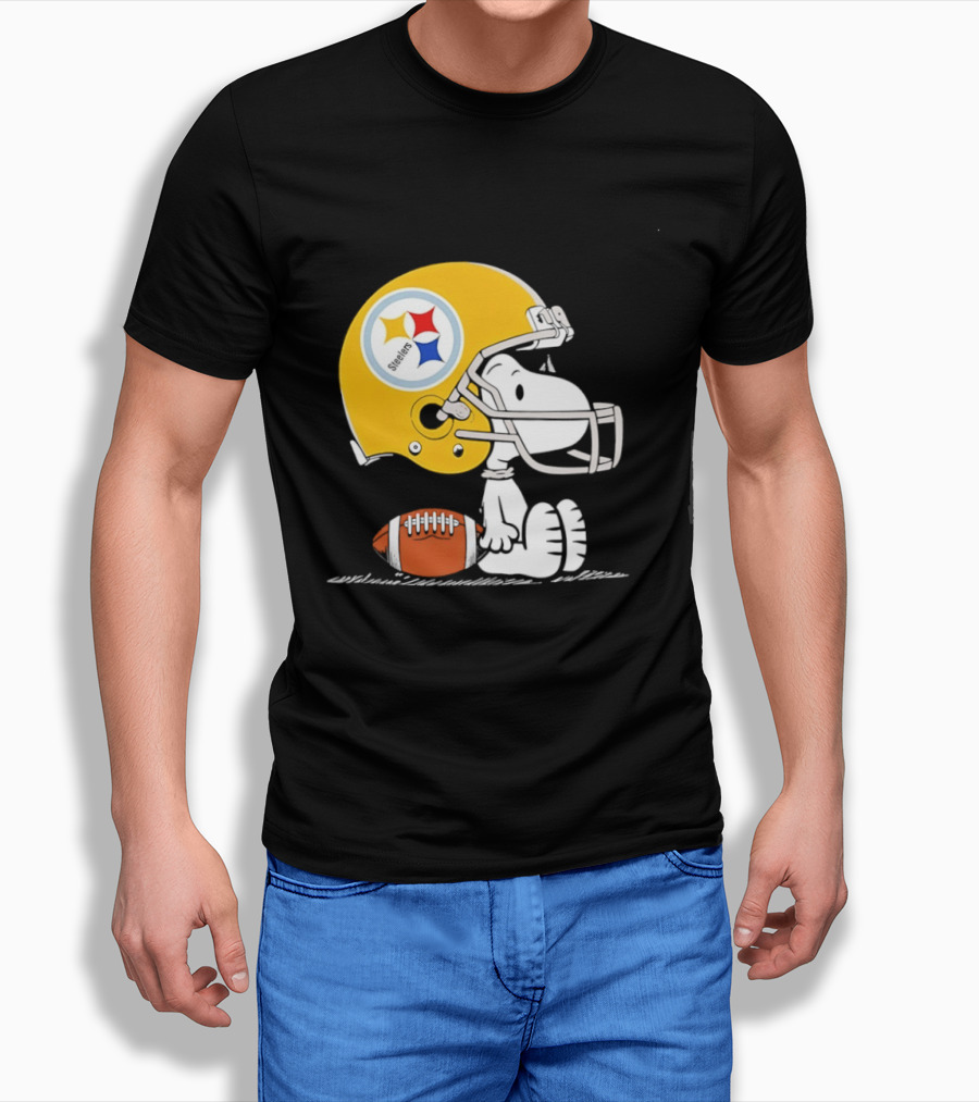 Snoopy Pittsburgh Steelers Helmet Football T-Shirt