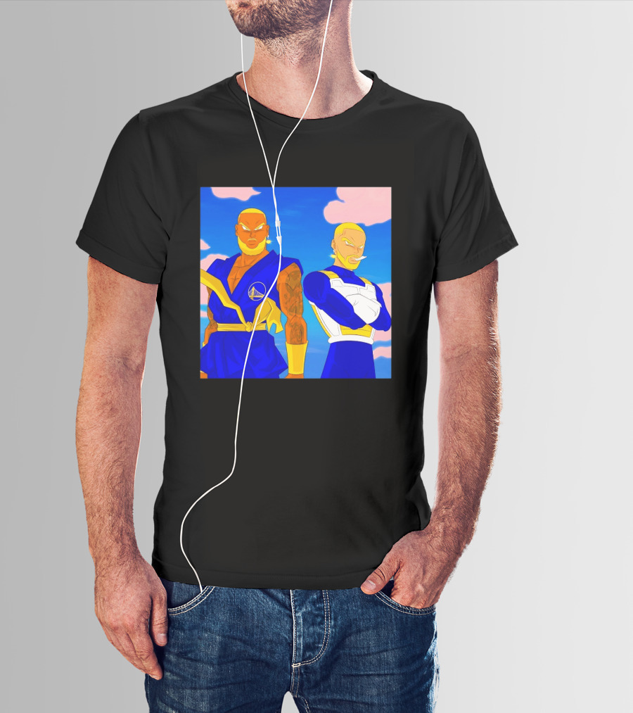LeBron James Stephen Curry Golden State Warriors Anime Dragon Ball T-Shirt