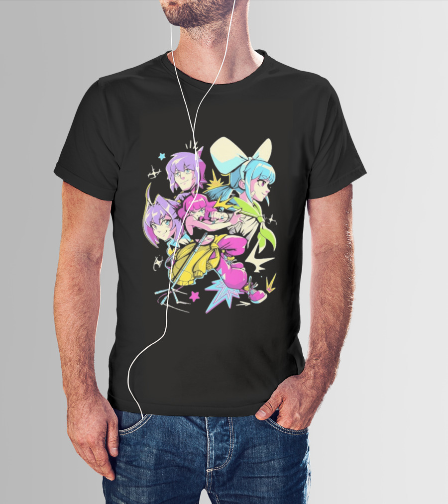 Unbeatable Video Game Anime Characters Colorful T-Shirt