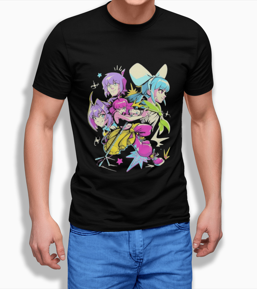 Unbeatable Video Game Anime Characters Colorful T-Shirt