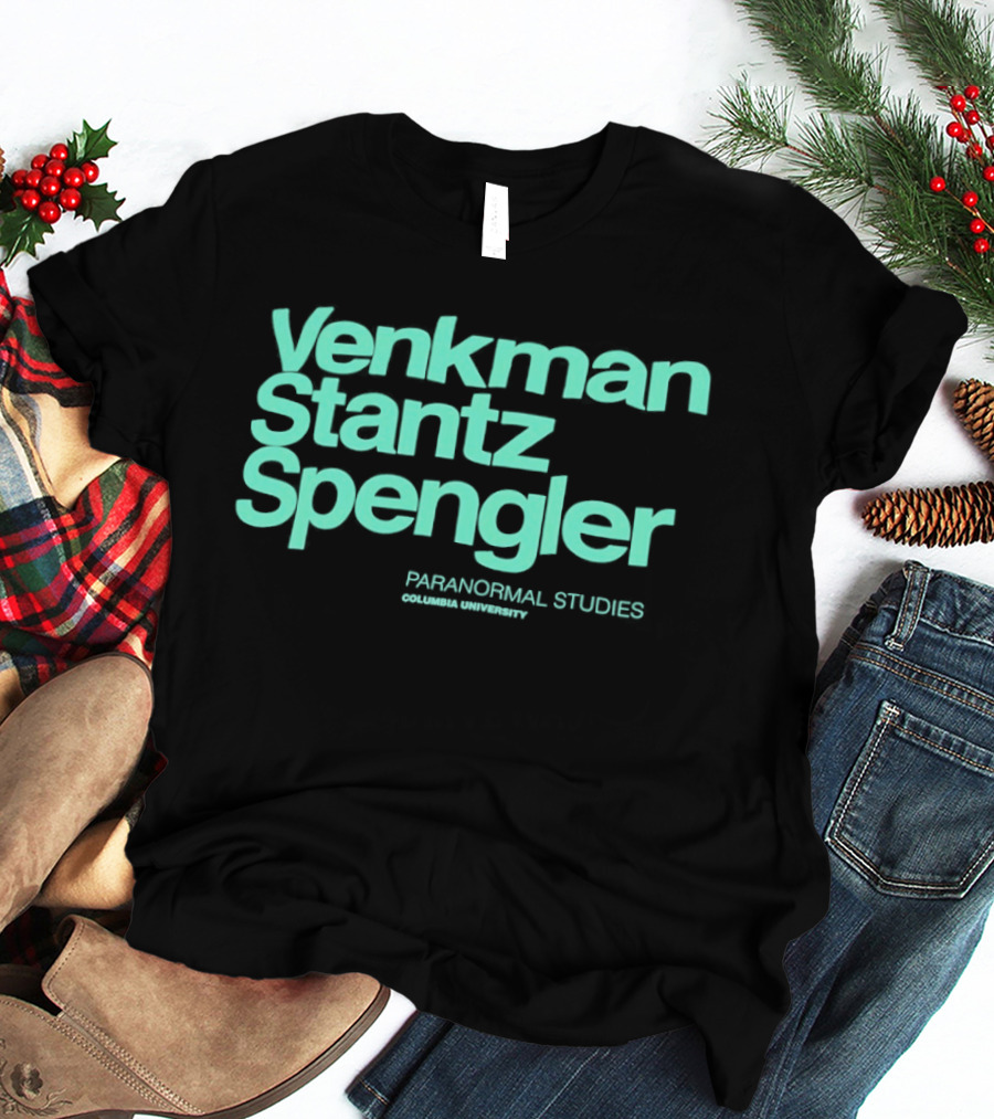 Venkman Stantz Spengler Paranormal Studies Columbia University Ghostbusters T-Shirt
