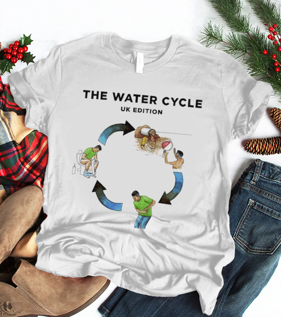 The Water Cycle UK Edition Toilet Sports Sewage Pollution Cycle T-Shirt