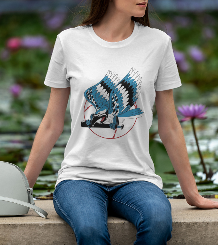 Toronto Blue Jays Flying Logo Majestic MLB Baseball Sportswear T-Shirt