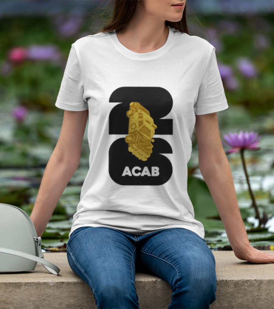 ACAB 1312 Upside Down Police Car Protest Abolition T-Shirt
