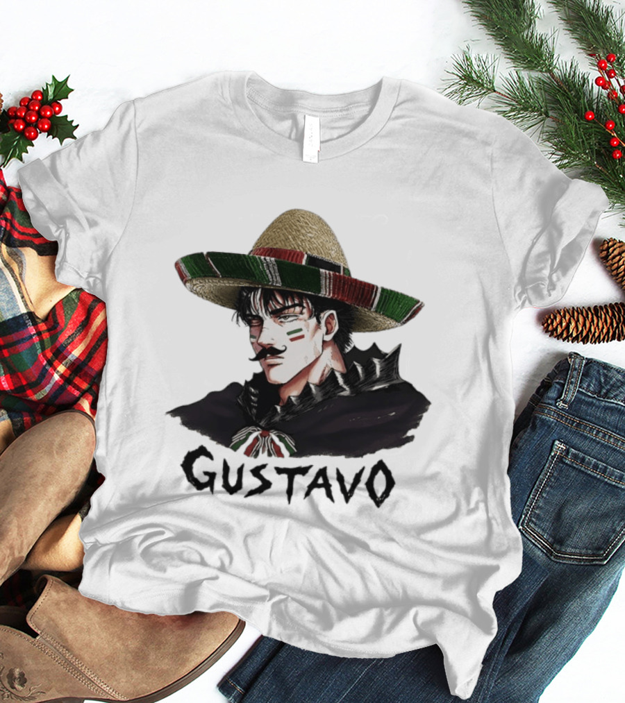 Gustavo Mexican Sombrero Anime T-Shirt