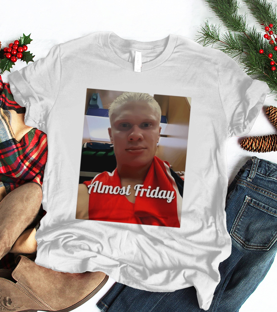 Haaland Selfie Almost Friday Locker Room Photo T-Shirt