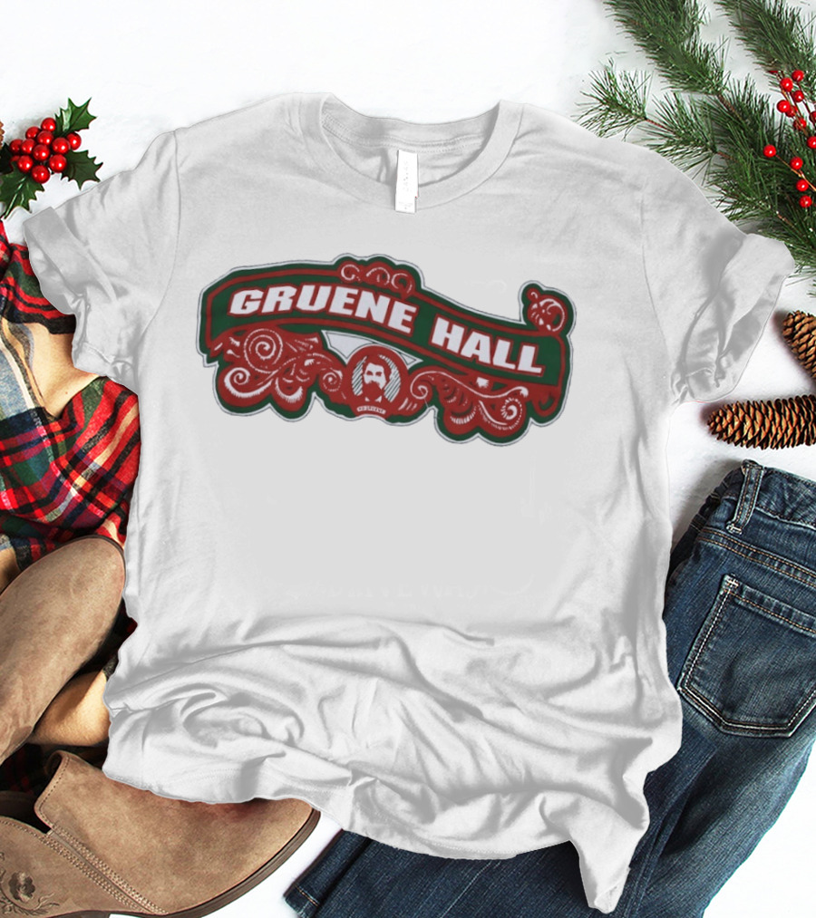 Gruene Hall New Braunfels Texas Iconic Red Green Swirls T-Shirt