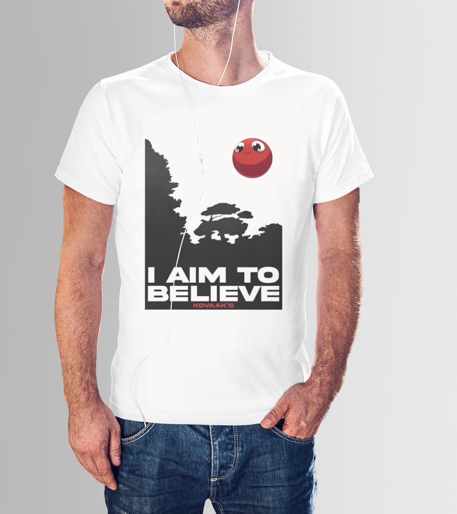 Kovaak's I Aim To Believe Red Ball T-Shirt