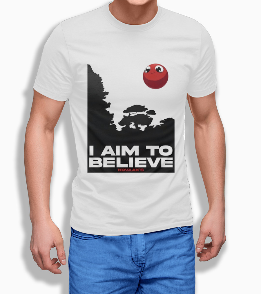 Kovaak's I Aim To Believe Red Ball T-Shirt