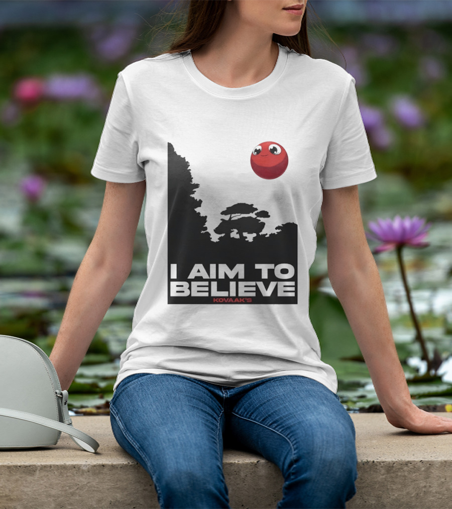 Kovaak's I Aim To Believe Red Ball T-Shirt