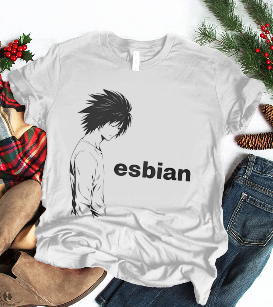 Death Note L Esbian Meme Character Profile T-Shirt