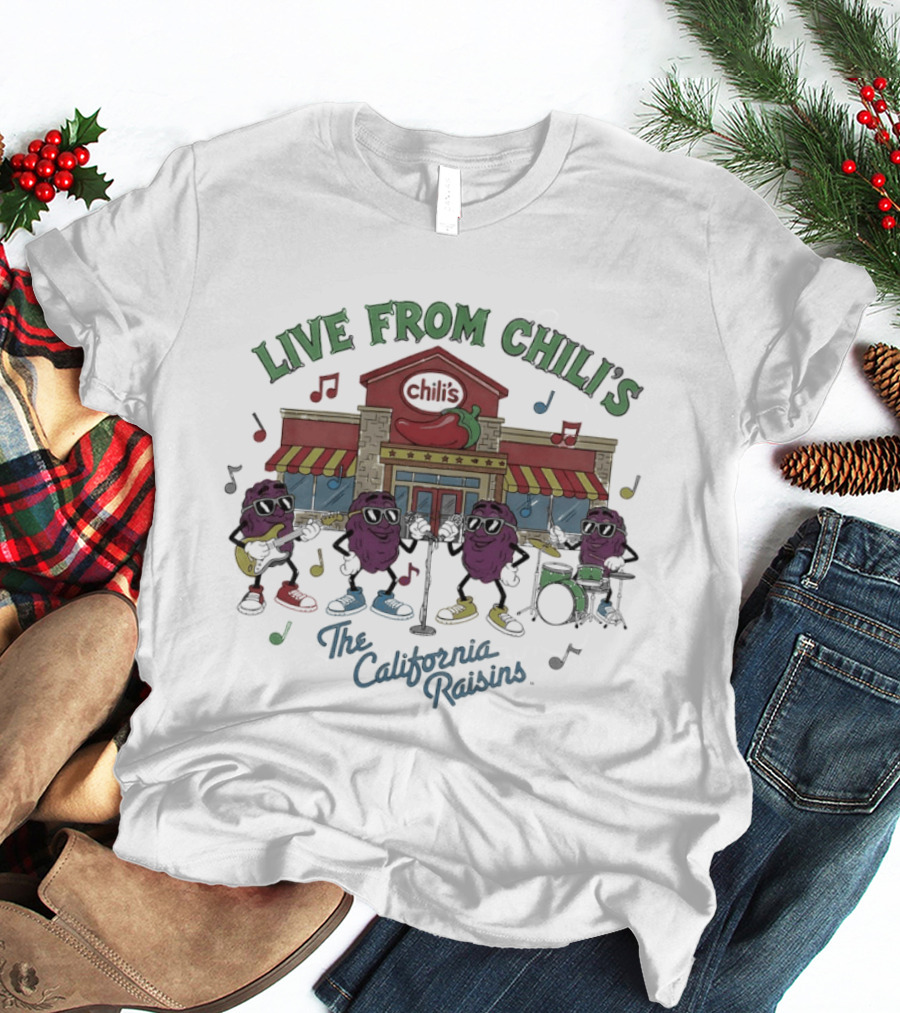 Live From Chili's The California Raisins Musical Performance At Restaurant Concert Venue T-Shirt