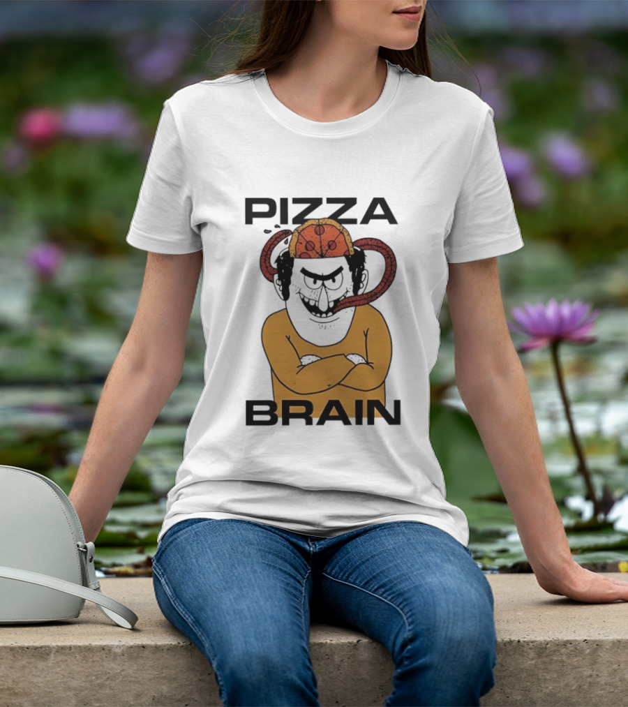Pizza Brain Cartoon Perry Pizza Hat Monster T-Shirt