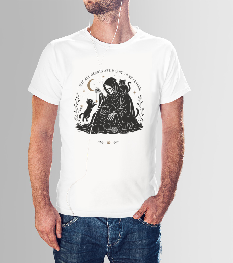 Reaper And Cats Not All Hearts Are Meant To Be Feared Yujin Clothing T-Shirt
