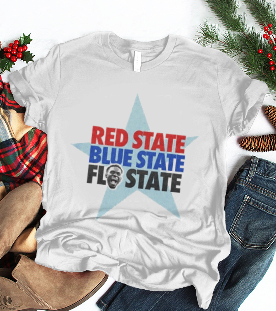 Red State Blue State FL State Florida Politics Star T-Shirt