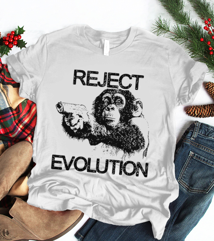 Reject Evolution Monkey Gun T-Shirt
