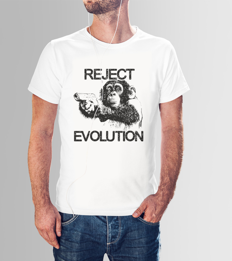 Reject Evolution Monkey Gun T-Shirt