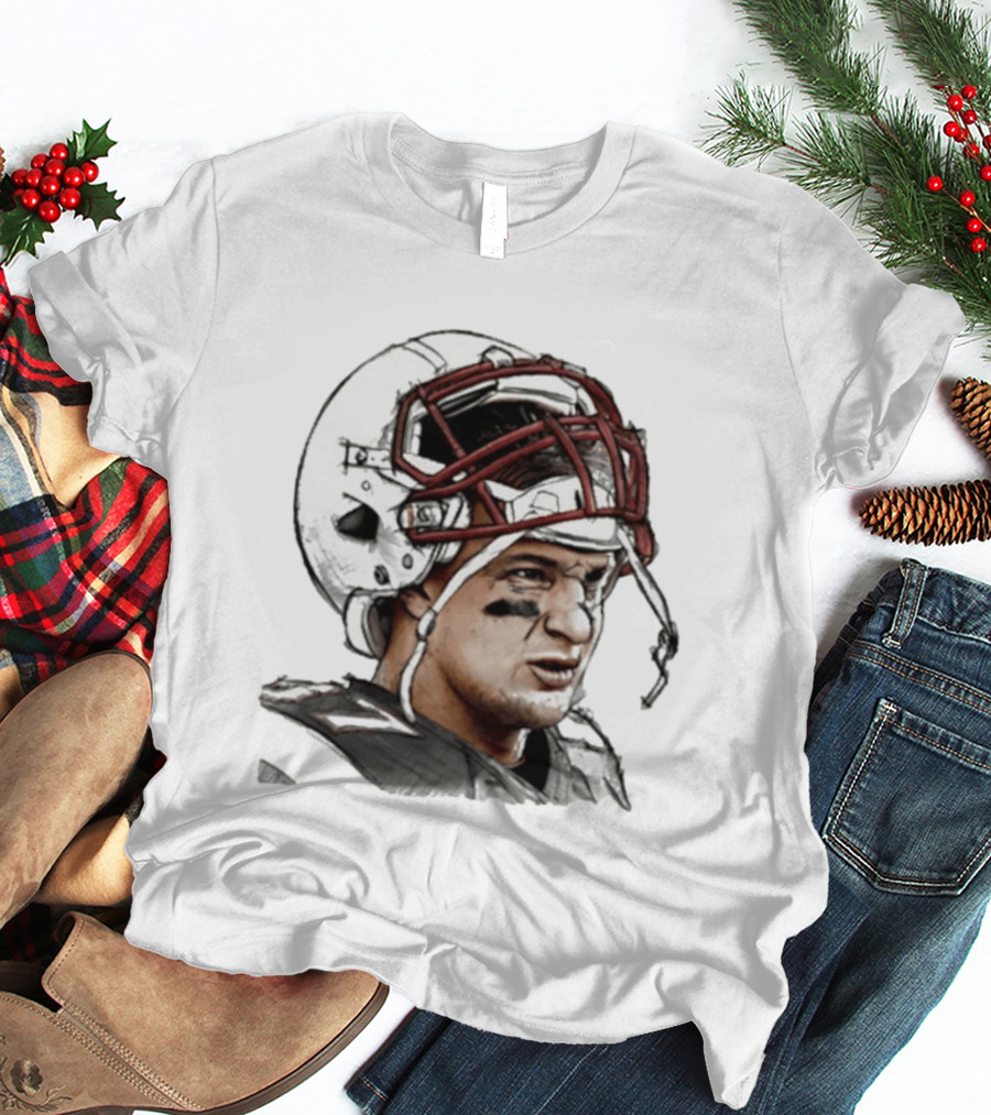 Rob Gronkowski New England Patriots Swag Head Helmet Football T-Shirt