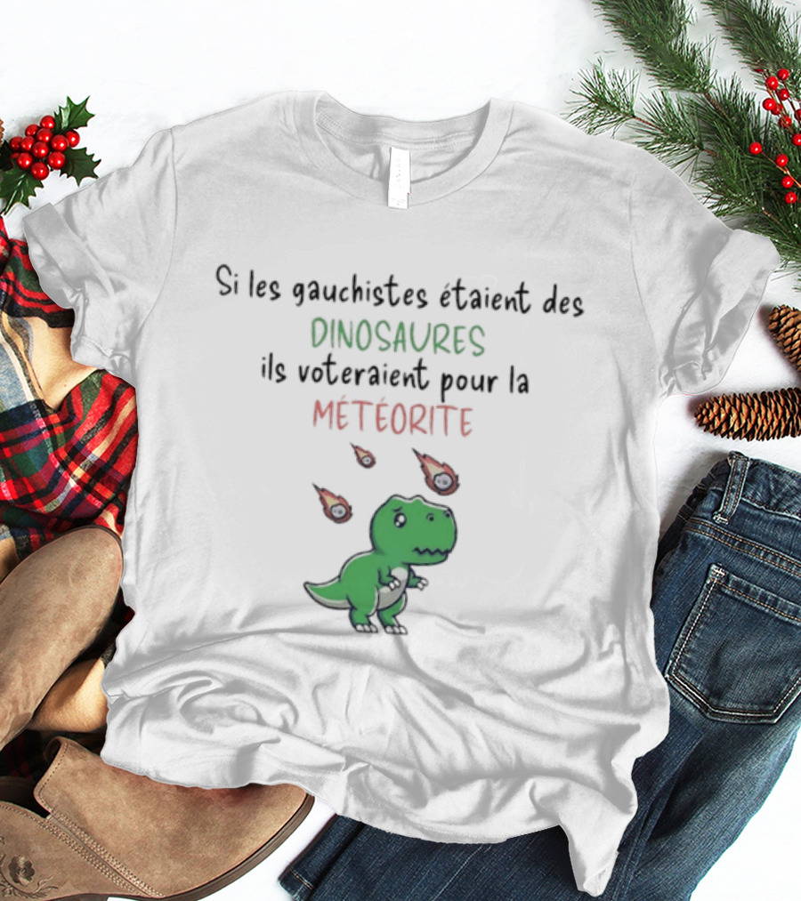 Si Les Gauchistes Étaient Des Dinosaures Ils Voteraient Pour La Météorite Dinosaures Météorite Rex T-Shirt