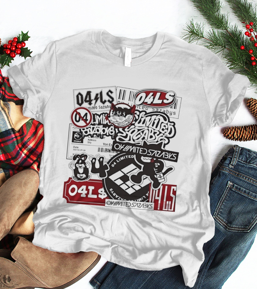 04 Limited Sazabys Sticker Collage Cat Icon O4LS T-Shirt