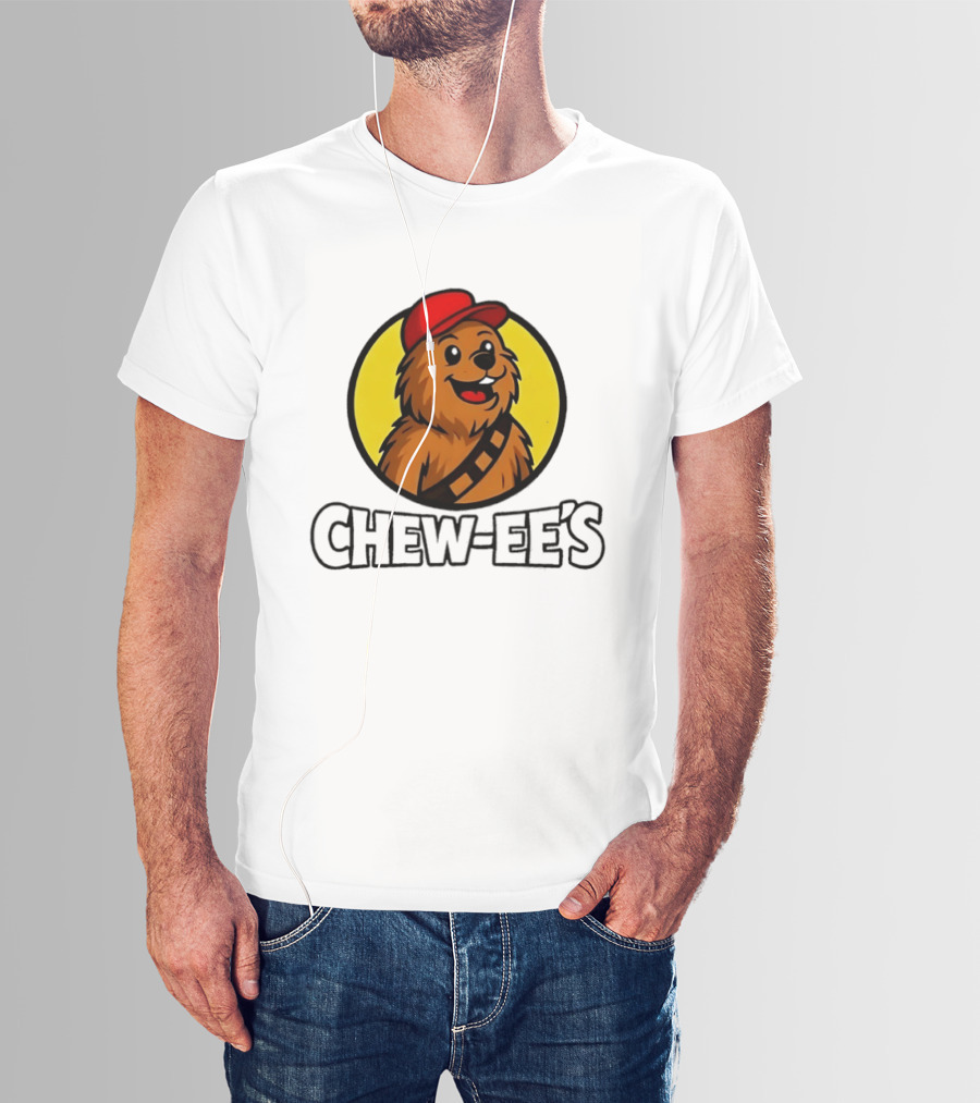 Chew Ee's Chewbacca Fast Food Character With Red Cap T-Shirt