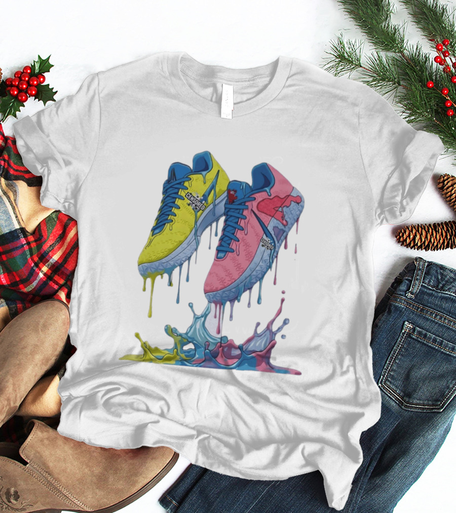 Dripping Paint Sneakers Censored T-Shirt