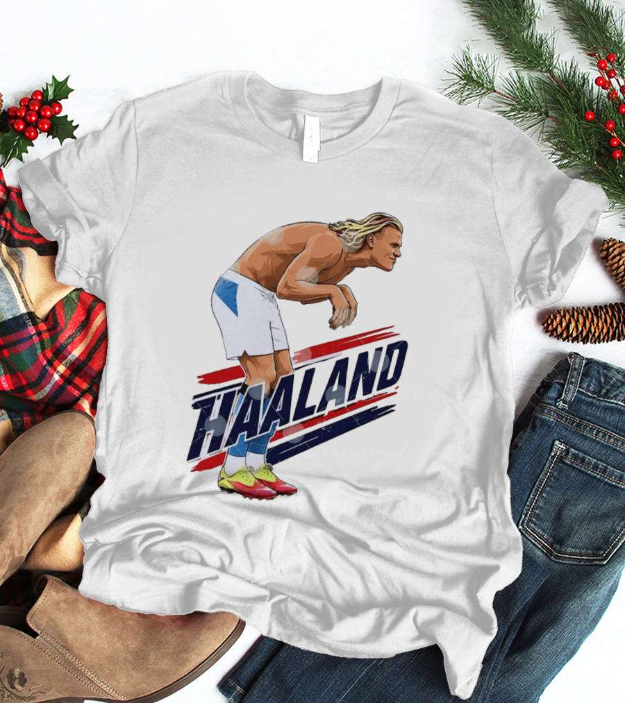 Erling Haaland Celebration Pose With Norway T-Shirt