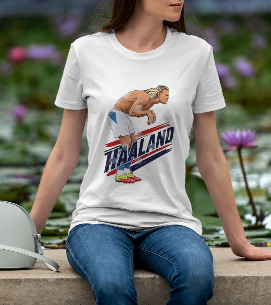 Erling Haaland Celebration Pose With Norway T-Shirt