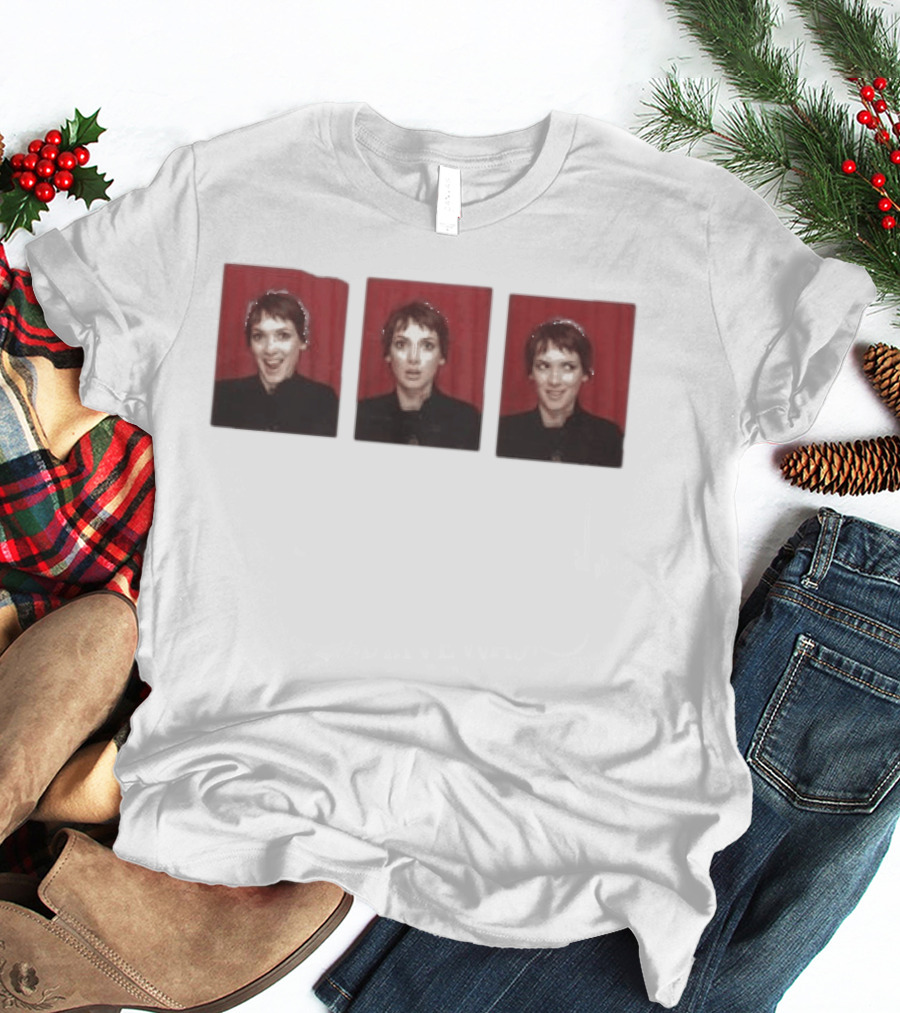 Simone Ashley Winona Ryder Photobooth Red Curtain Triptych T-Shirt
