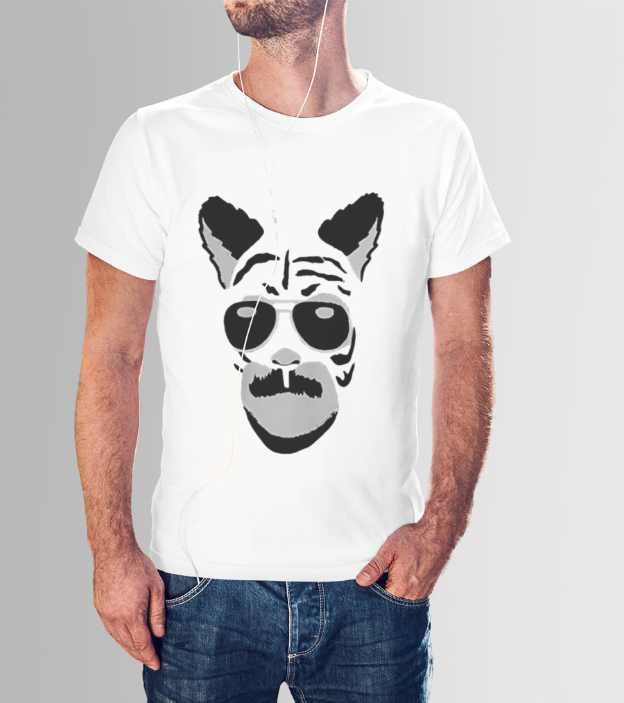 Fallout Tiger Mustache Aviator Sunglasses T-Shirt