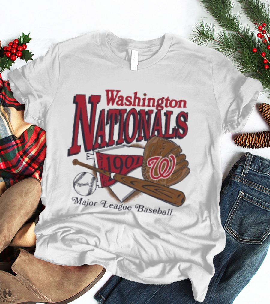 Washington Nationals Est 1901 Baseball Bat Glove Major League T-Shirt