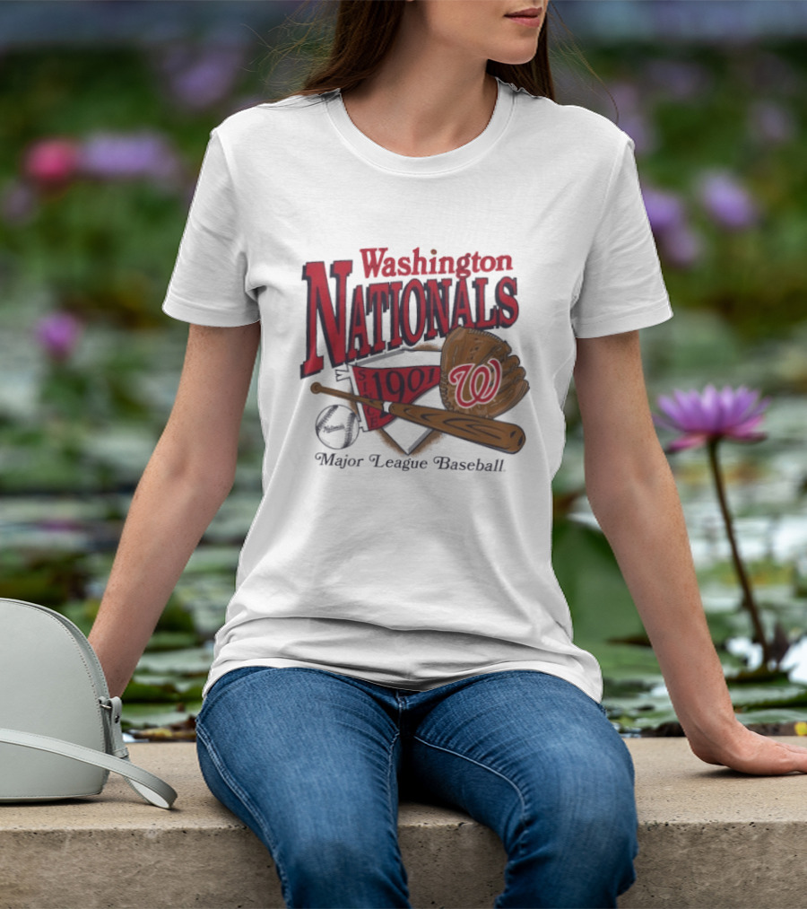 Washington Nationals Est 1901 Baseball Bat Glove Major League T-Shirt
