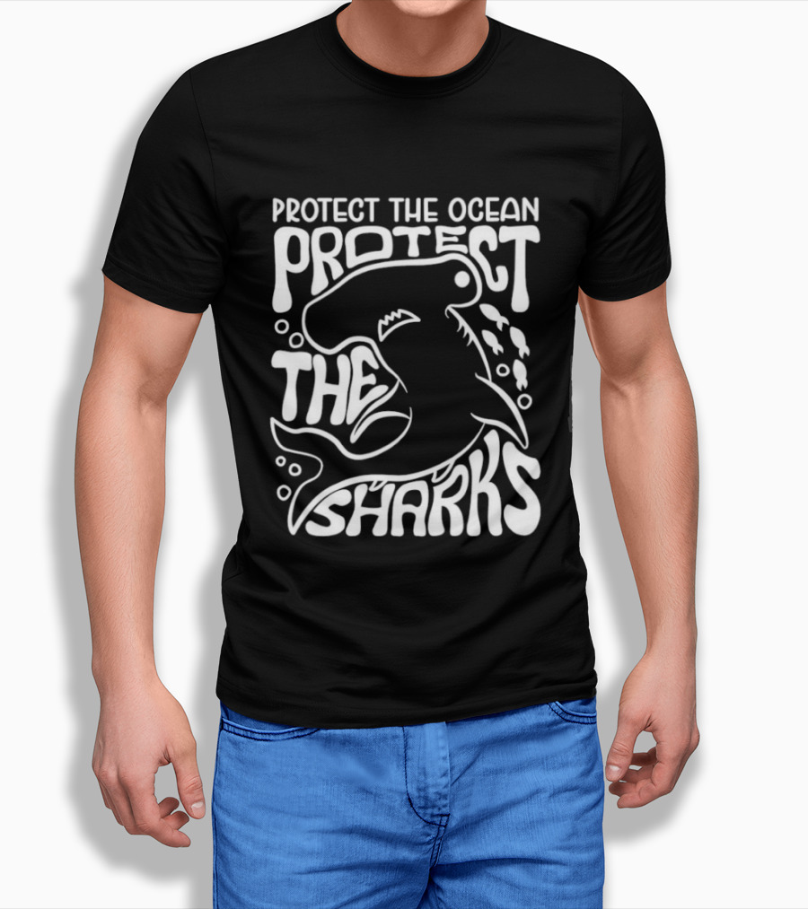 Protect The Ocean Protect The Sharks Hammerhead Shark Advocacy T-Shirt