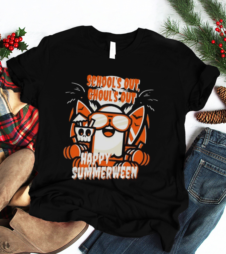 School's Out Ghoul's Out Happy Summerween Retro Fun T-Shirt