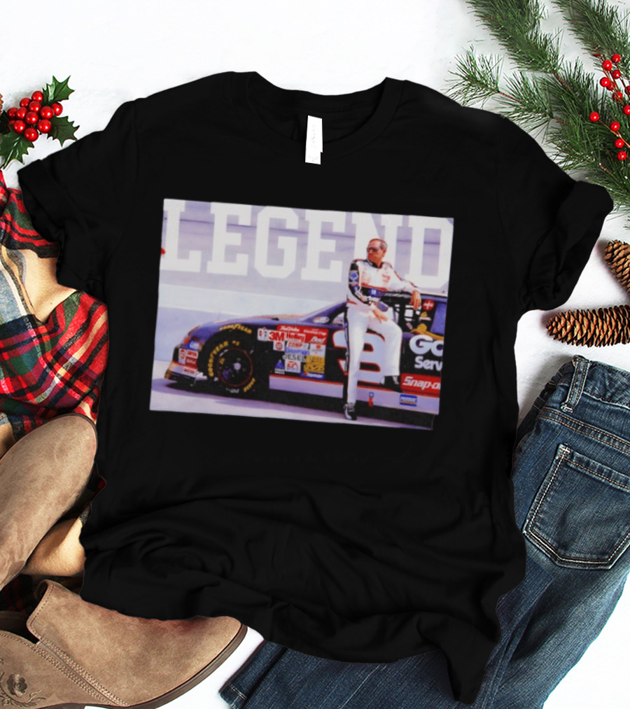 Dale Earnhardt Legend Goodwrench Service Plus Car Racing Image T-Shirt