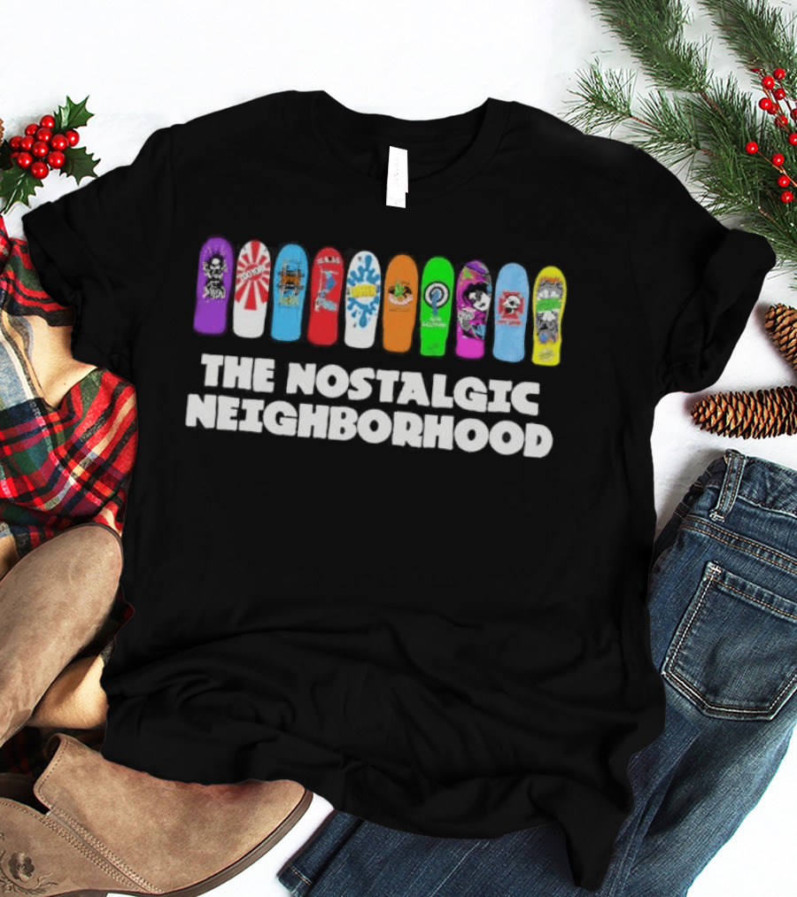 The Nostalgic Neighborhood Collection Skateboard Decks 90s T-Shirt