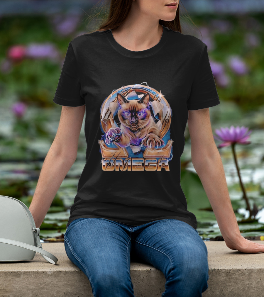 Kenny Omega Electric Cat With Lightning And Omega T-Shirt
