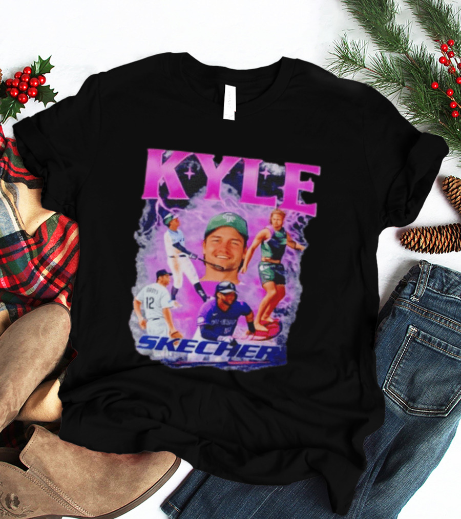 Kyle Groys Skecher Collage Baseball Dodgers > T-Shirt
