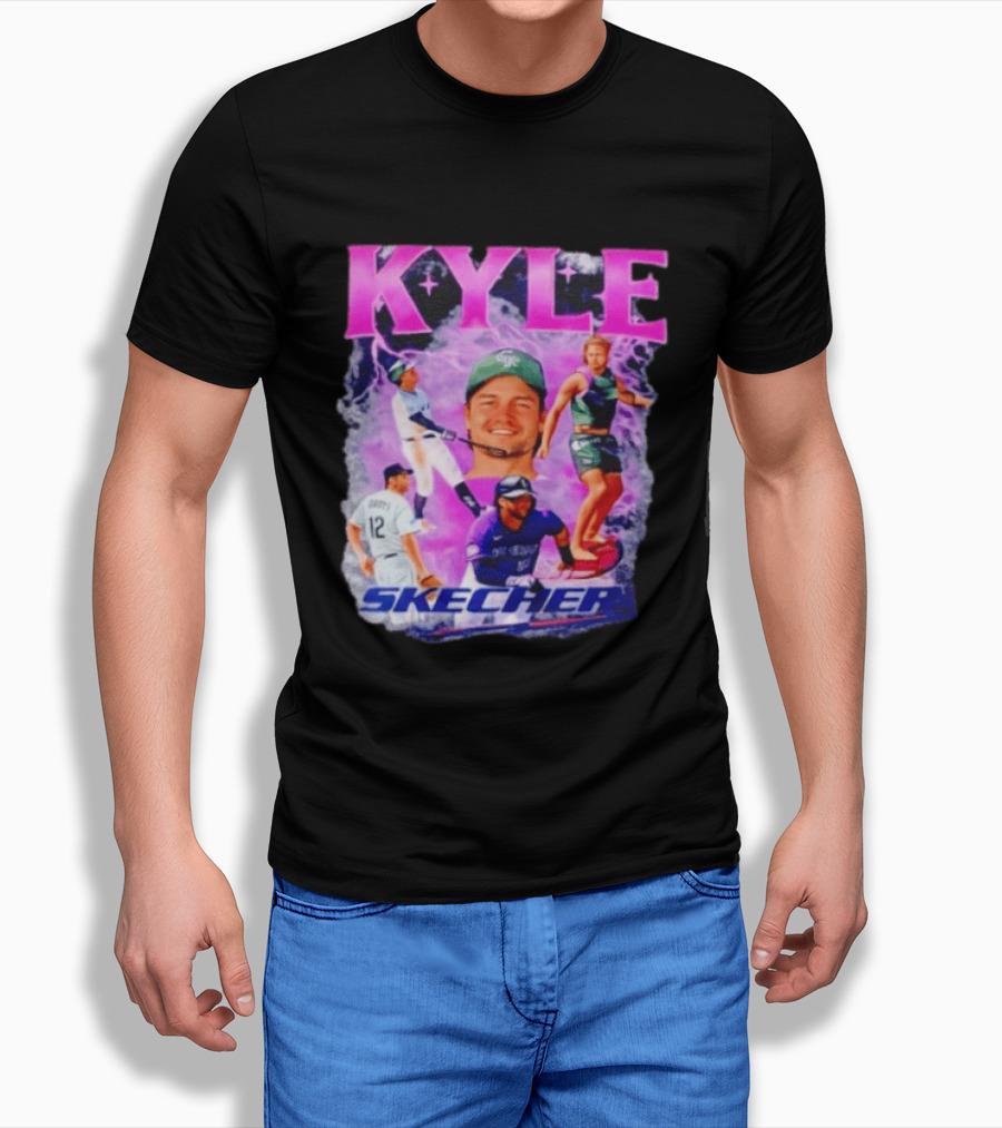 Kyle Groys Skecher Collage Baseball Dodgers > T-Shirt