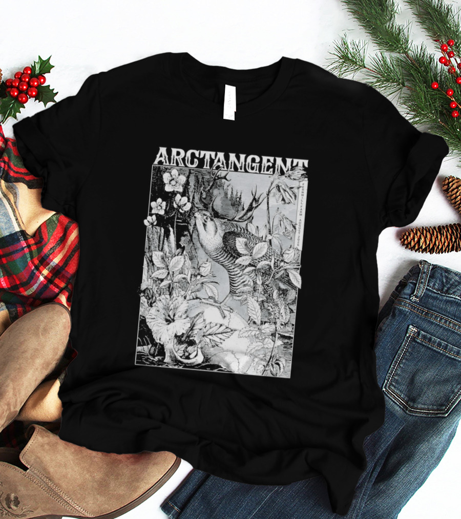 Arctangent Fernhill Farm Festival 2026 Bird Antlers Floral T-Shirt