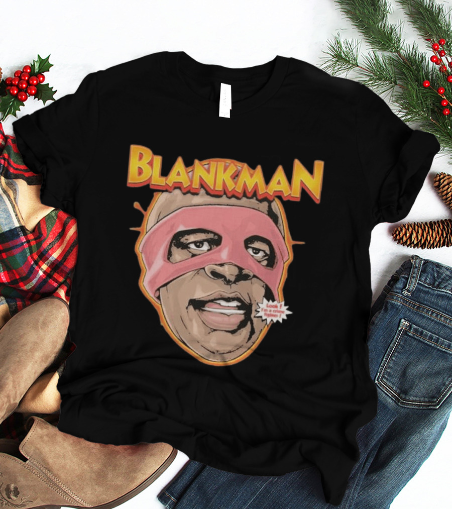 Blankman Look I'm A Crime Fighter Mask T-Shirt