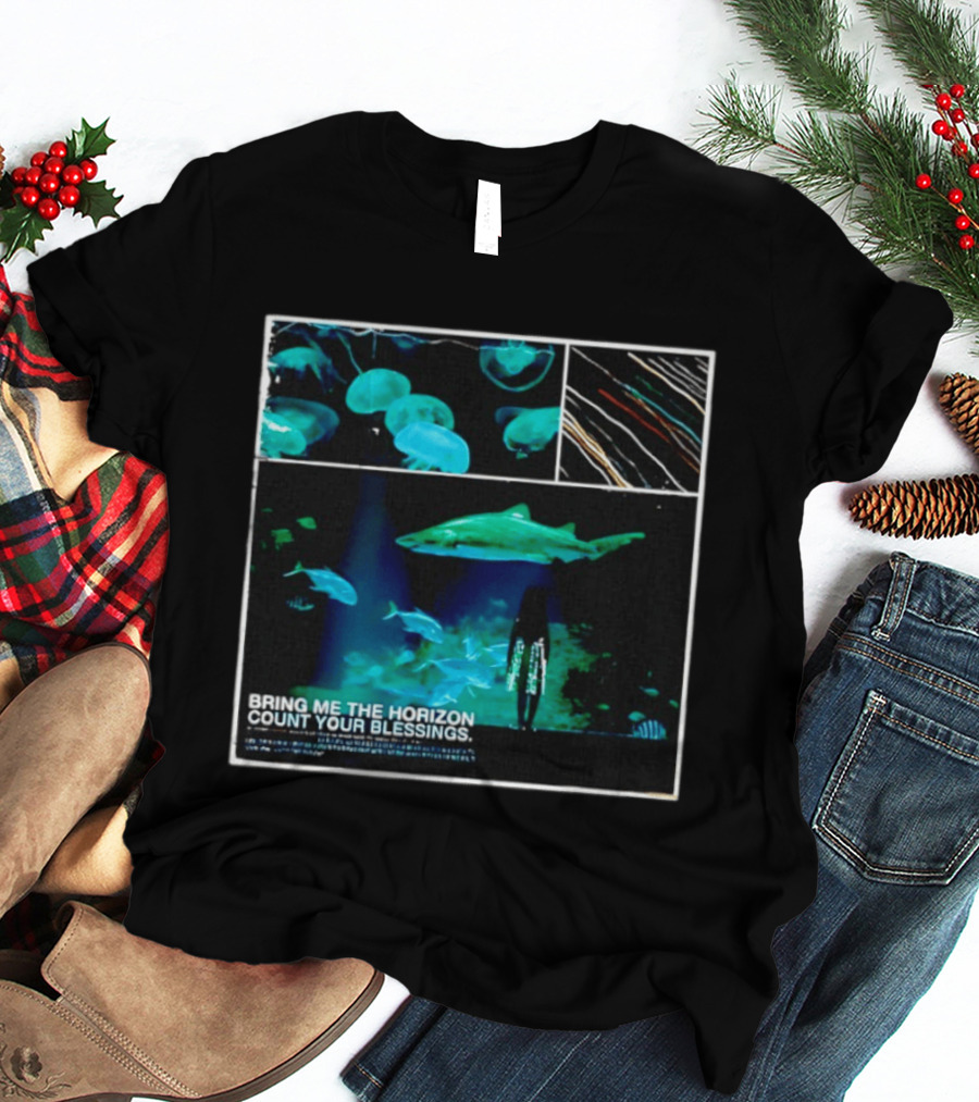 Bring Me The Horizon Count Your Blessings Aquarium Sharks And Jellyfish T-Shirt