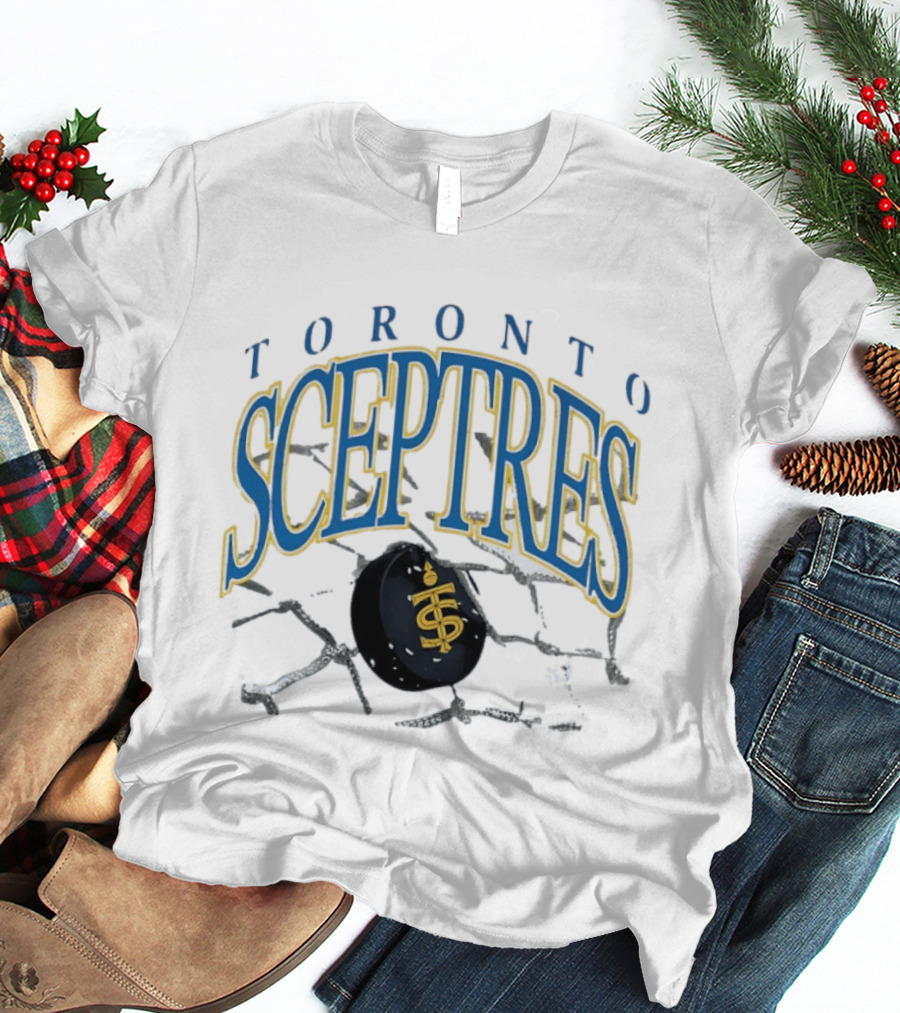Toronto Sceptres Hockey Vintage Style With Hockey Puck And Chain T-Shirt