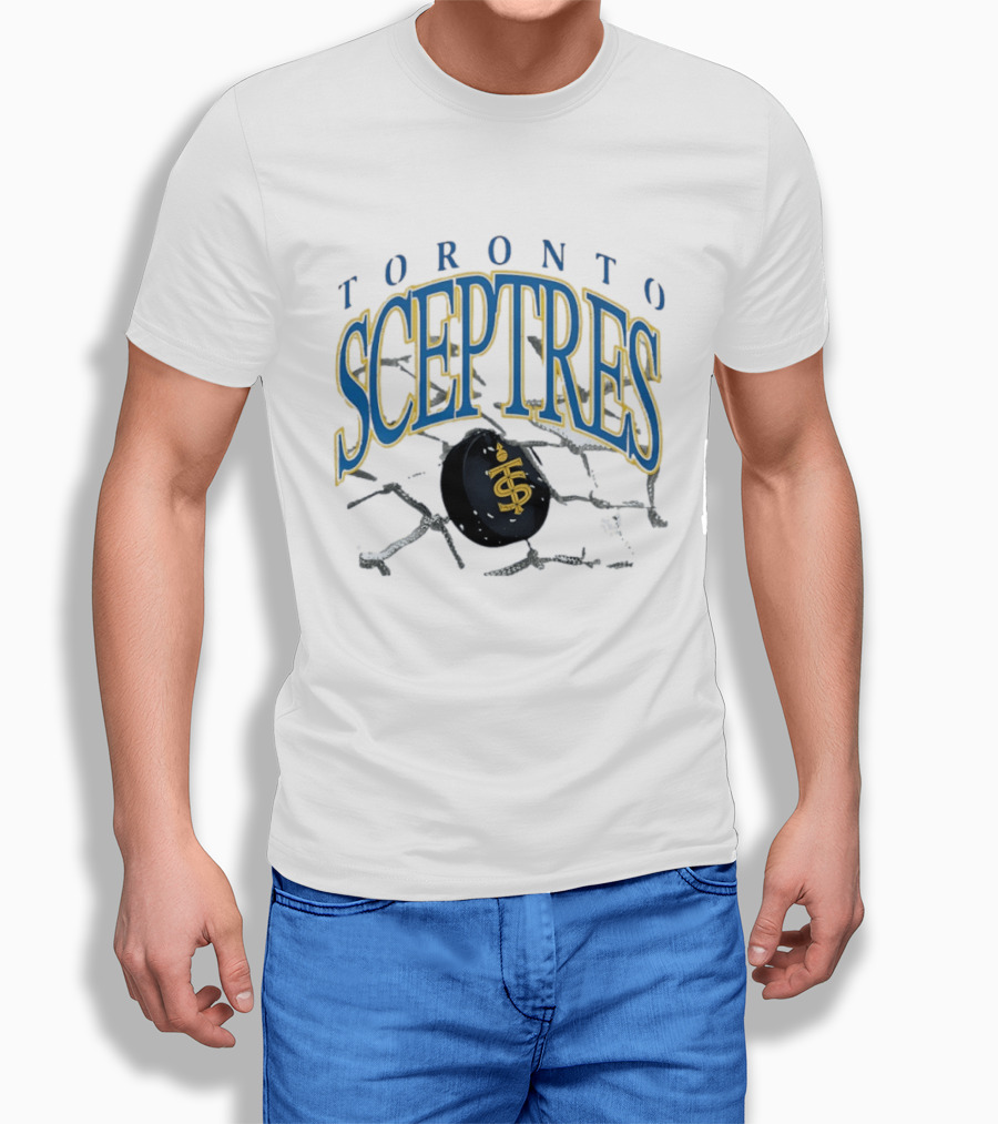 Toronto Sceptres Hockey Vintage Style With Hockey Puck And Chain T-Shirt