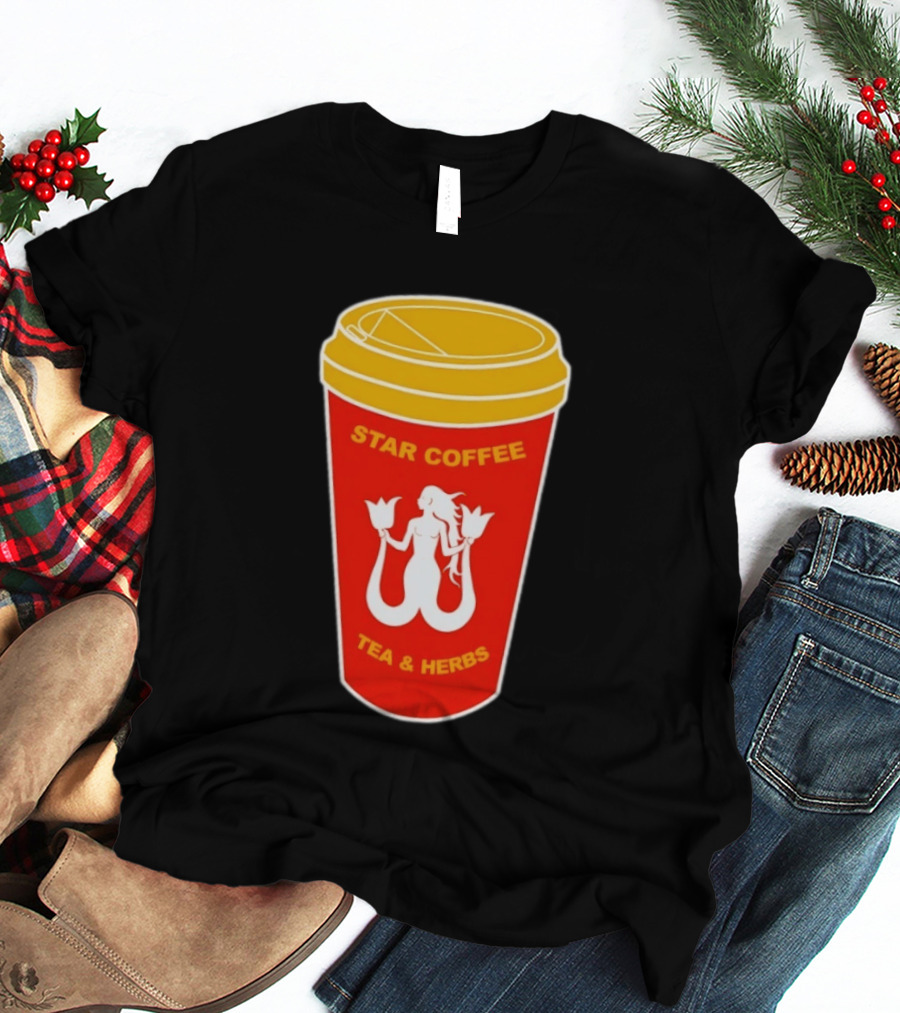 Star Coffee Tea & Herbs Mermaid Cup T-Shirt