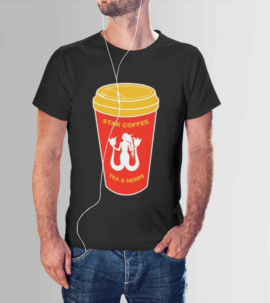 Star Coffee Tea & Herbs Mermaid Cup T-Shirt