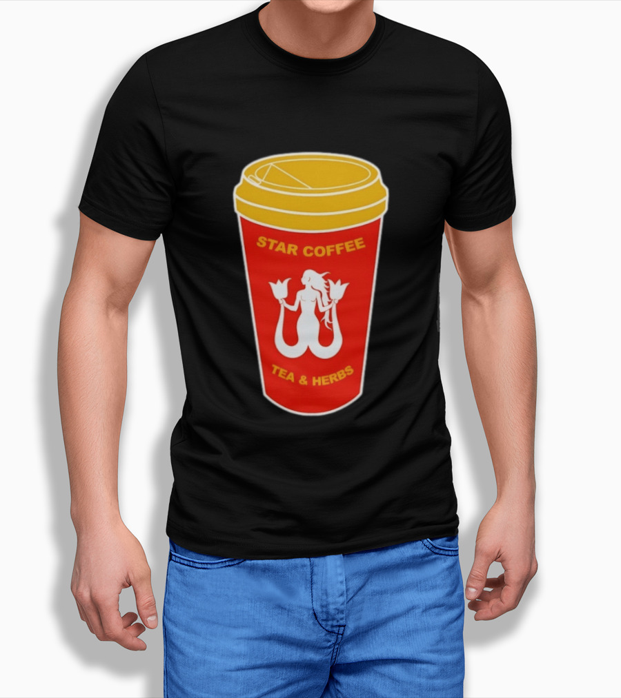 Star Coffee Tea & Herbs Mermaid Cup T-Shirt